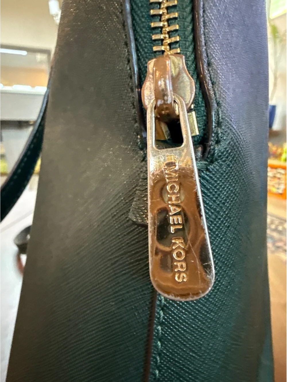 Michael Kors Green Leather Backpack